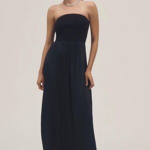 Anthropologie Strapless Black Dress